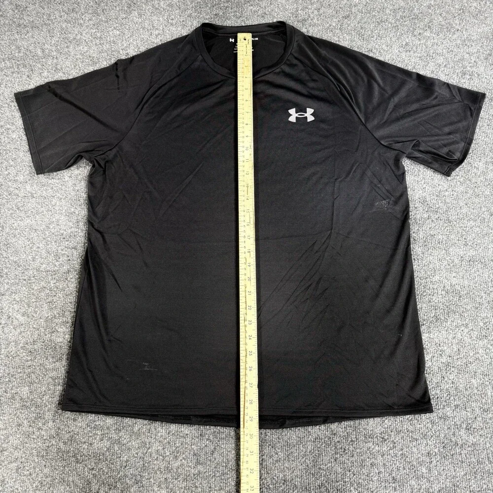 Under Armour Mens Tech Tee Size XL Black Short Sleeve Crew Neck Athletic